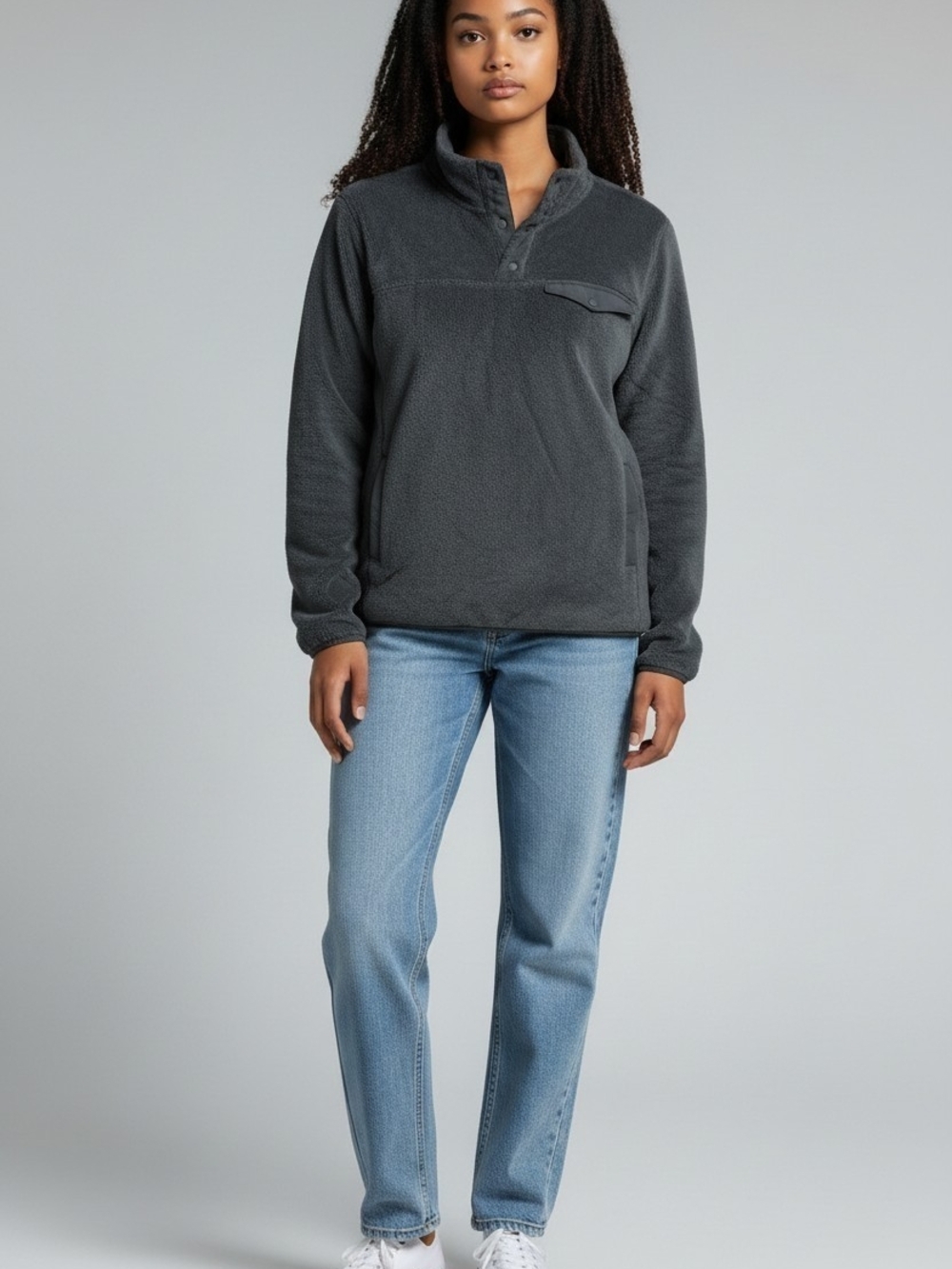 32 Degrees Heat Charcoal Gray Women's Fleece Pullover